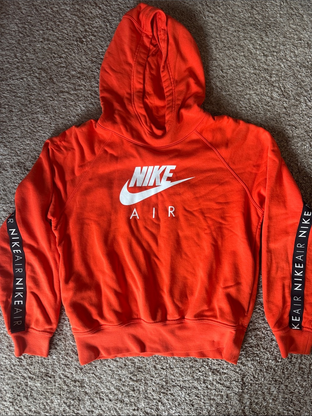 Nike Air Crewneck Sweatshirt in Bright Orange with White Logo